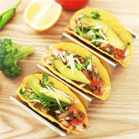 8 Pack Stainless‎ Steel Taco Holder Stand - Picture 2 of 7